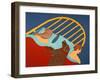 Hogging The Bed Choc-Stephen Huneck-Framed Giclee Print