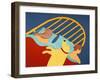 Hogging The Bed No Mustash Yellow-Stephen Huneck-Framed Giclee Print