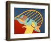 Hogging The Bed Yellow-Stephen Huneck-Framed Giclee Print