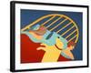 Hogging The Bed Yellow-Stephen Huneck-Framed Giclee Print