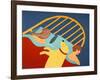 Hogging The Bed Yellow-Stephen Huneck-Framed Giclee Print