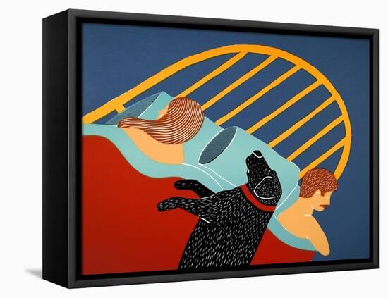 Hogging The Bed-Stephen Huneck-Framed Stretched Canvas