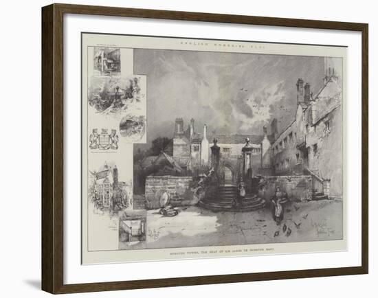 Hoghton Tower, the Seat of Sir James De Hoghton, Baronet-Herbert Railton-Framed Giclee Print