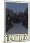 Hogsmeade Retro Travel-null-Mounted Poster