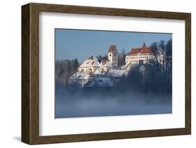 Hohe Schloss, Fussen Town, River Lech, Allgau, Bavarians, Germany-Rainer Mirau-Framed Photographic Print