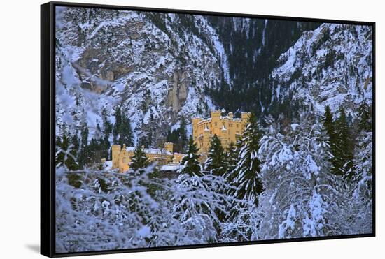 Hohenschwangau Castle near Schwangau, Allgau, Bavaria, Germany, Europe-Hans-Peter Merten-Framed Stretched Canvas