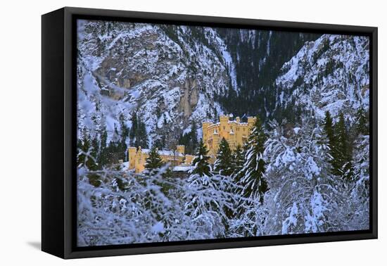 Hohenschwangau Castle near Schwangau, Allgau, Bavaria, Germany, Europe-Hans-Peter Merten-Framed Stretched Canvas