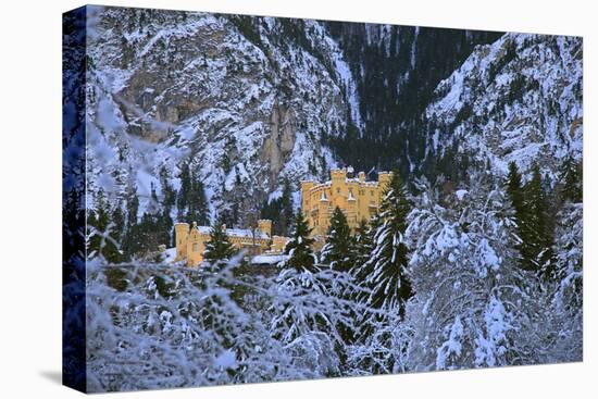 Hohenschwangau Castle near Schwangau, Allgau, Bavaria, Germany, Europe-Hans-Peter Merten-Stretched Canvas