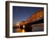 Hohenzollern Bridge over the River Rhine and Cathedral, Cologne, North Rhine Westphalia, Germany, E-Hans Peter Merten-Framed Photographic Print