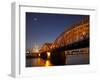 Hohenzollern Bridge over the River Rhine and Cathedral, Cologne, North Rhine Westphalia, Germany, E-Hans Peter Merten-Framed Photographic Print