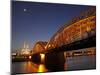 Hohenzollern Bridge over the River Rhine and Cathedral, Cologne, North Rhine Westphalia, Germany, E-Hans Peter Merten-Mounted Photographic Print
