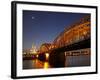 Hohenzollern Bridge over the River Rhine and Cathedral, Cologne, North Rhine Westphalia, Germany, E-Hans Peter Merten-Framed Photographic Print