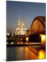 Hohenzollern Bridge over the River Rhine and Cathedral, UNESCO World Heritage Site, Cologne, North -Hans Peter Merten-Mounted Photographic Print