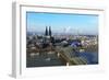 Hohenzollern Bridge with Cologne Cathedral, Cologne, North Rhine-Westphalia, Germany, Europe-Hans-Peter Merten-Framed Photographic Print