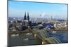 Hohenzollern Bridge with Cologne Cathedral, Cologne, North Rhine-Westphalia, Germany, Europe-Hans-Peter Merten-Mounted Photographic Print