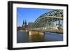 Hohenzollern Bridge with Cologne Cathedral, Cologne, North Rhine-Westphalia, Germany, Europe-Hans-Peter Merten-Framed Photographic Print