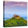 Hohenzollern Castle and Surrounding Countryside at Sunrise, Swabia, Baden Wuerttemberg-Doug Pearson-Stretched Canvas