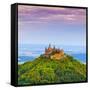 Hohenzollern Castle and Surrounding Countryside at Sunrise, Swabia, Baden Wuerttemberg-Doug Pearson-Framed Stretched Canvas