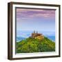 Hohenzollern Castle and Surrounding Countryside at Sunrise, Swabia, Baden Wuerttemberg-Doug Pearson-Framed Photographic Print