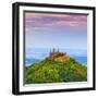 Hohenzollern Castle and Surrounding Countryside at Sunrise, Swabia, Baden Wuerttemberg-Doug Pearson-Framed Photographic Print