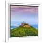 Hohenzollern Castle and Surrounding Countryside at Sunrise, Swabia, Baden Wuerttemberg-Doug Pearson-Framed Photographic Print