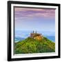 Hohenzollern Castle and Surrounding Countryside at Sunrise, Swabia, Baden Wuerttemberg-Doug Pearson-Framed Photographic Print