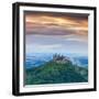 Hohenzollern Castle and Surrounding Countryside at Sunrise, Swabia, Baden Wuerttemberg-Doug Pearson-Framed Photographic Print