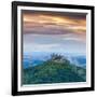 Hohenzollern Castle and Surrounding Countryside at Sunrise, Swabia, Baden Wuerttemberg-Doug Pearson-Framed Photographic Print