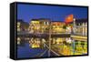 Hoi an at Dusk, Hoi an (Unesco World Heritage Site), Quang Nam, Vietnam-Ian Trower-Framed Stretched Canvas