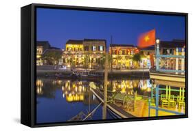 Hoi an at Dusk, Hoi an (Unesco World Heritage Site), Quang Nam, Vietnam-Ian Trower-Framed Stretched Canvas