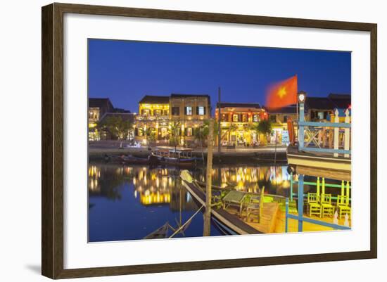 Hoi an at Dusk, Hoi an (Unesco World Heritage Site), Quang Nam, Vietnam-Ian Trower-Framed Photographic Print