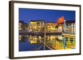 Hoi an at Dusk, Hoi an (Unesco World Heritage Site), Quang Nam, Vietnam-Ian Trower-Framed Photographic Print