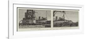 Hoisting a Big Gun into HMS Victoria-null-Framed Giclee Print