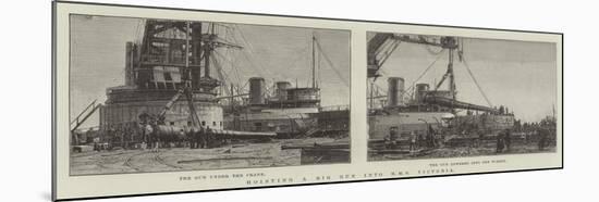 Hoisting a Big Gun into HMS Victoria-null-Mounted Giclee Print