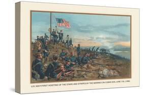 Hoisting of the Stars and Stripes on Cuban Soil, June 11, 1898-Werner-Stretched Canvas