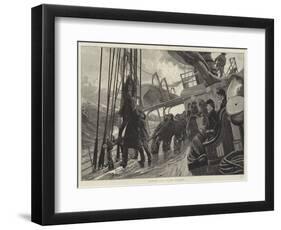 Hoisting Sail in the Atlantic-Alfred Edward Emslie-Framed Giclee Print