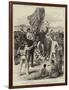 Hoisting the British Flag in New Guinea, Mr H M Chester, Queensland Magistrate, Calling for Cheers-null-Framed Giclee Print