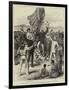 Hoisting the British Flag in New Guinea, Mr H M Chester, Queensland Magistrate, Calling for Cheers-null-Framed Giclee Print