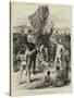 Hoisting the British Flag in New Guinea, Mr H M Chester, Queensland Magistrate, Calling for Cheers-null-Stretched Canvas