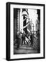 Hoisting the Union Jack, Houses of Parliament, Westminster, C1905-null-Framed Giclee Print