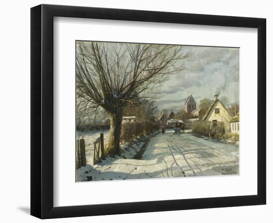 Hoje Taastrup Church, Outside Copenhagen, 1922-Peder Mork Monsted-Framed Giclee Print