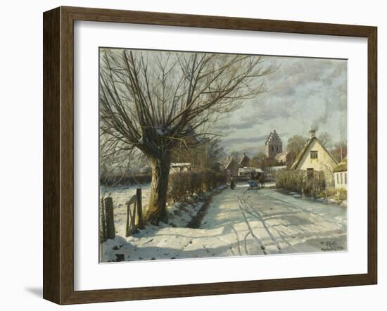 Hoje Taastrup Church, Outside Copenhagen, 1922-Peder Mork Monsted-Framed Giclee Print