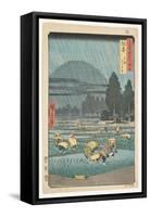 Hoki Province, Ono, Distant View of Mount Daisen, 1853-Utagawa Hiroshige-Framed Stretched Canvas