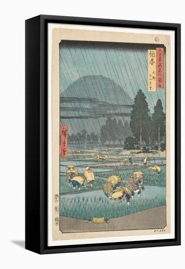 Hoki Province, Ono, Distant View of Mount Daisen, 1853-Utagawa Hiroshige-Framed Stretched Canvas