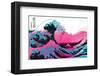 Hokusai - Pink Wave II-null-Framed Art Print