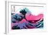 Hokusai - Pink Wave II-null-Framed Art Print