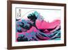 Hokusai - Pink Wave II-null-Framed Art Print