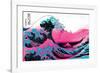 Hokusai - Pink Wave II-null-Framed Art Print