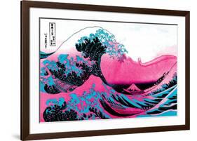 Hokusai - Pink Wave II-null-Framed Art Print