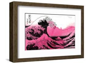 Hokusai - Pink Wave-null-Framed Art Print